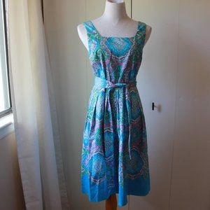Talbots Paisley Print Belted Dress